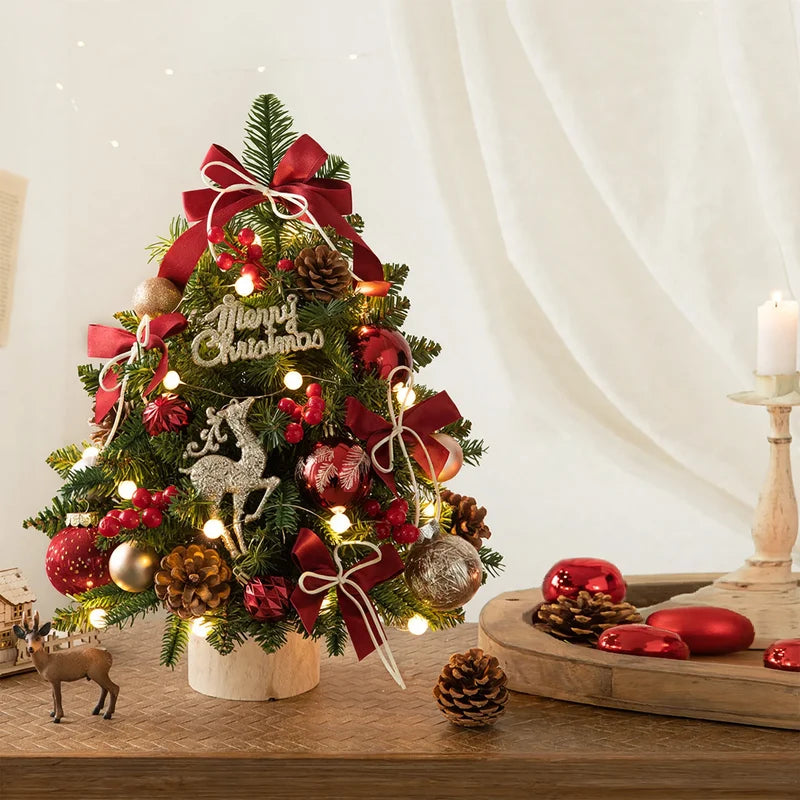 Artificial Christmas Tree Tabletop With String Lights