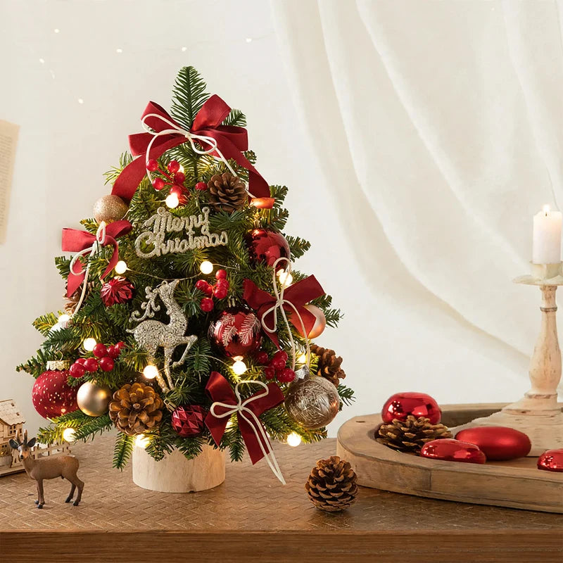 Artificial Christmas Tree Tabletop With String Lights