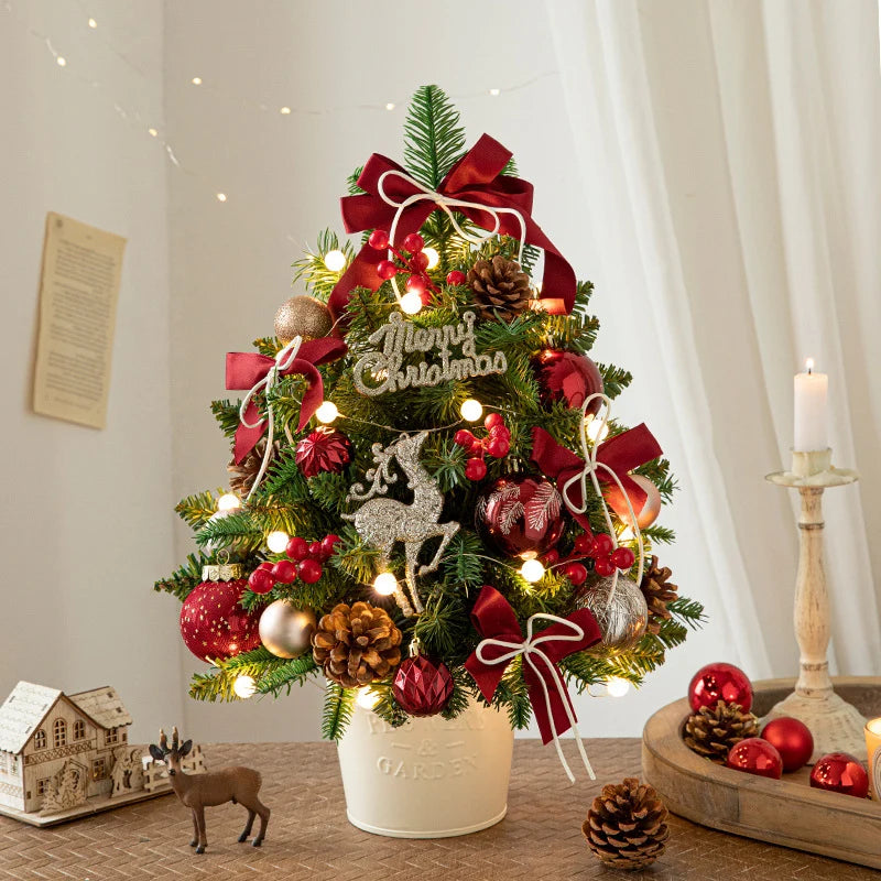 Artificial Christmas Tree Tabletop With String Lights