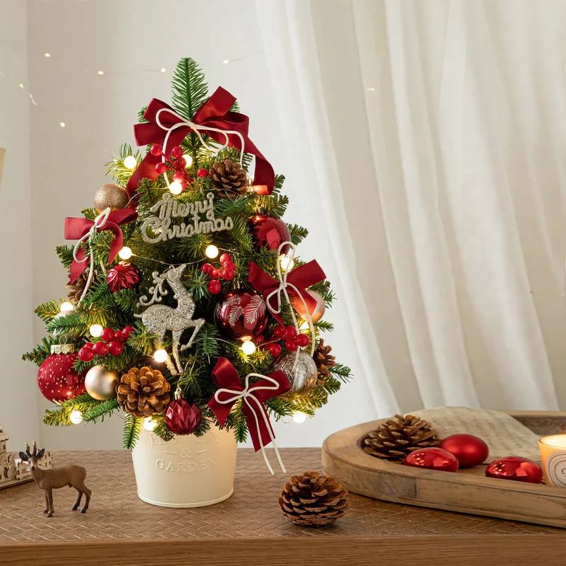 Artificial Christmas Tree Tabletop With String Lights