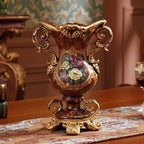 Artificial Flower Arrangement Silk Flowers Ornate Gold Vase