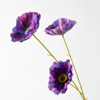 Artificial Poppy Flower Stem Realistic Low-Maintenance Decor