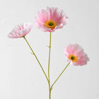 Artificial Poppy Flower Stem Realistic Low-Maintenance Decor