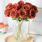 Artificial Rose Stem Realistic Silk Low-Maintenance Decor