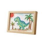Artwork Display Frame Wooden Front-Opening Built-In Storage for Multiple Drawings