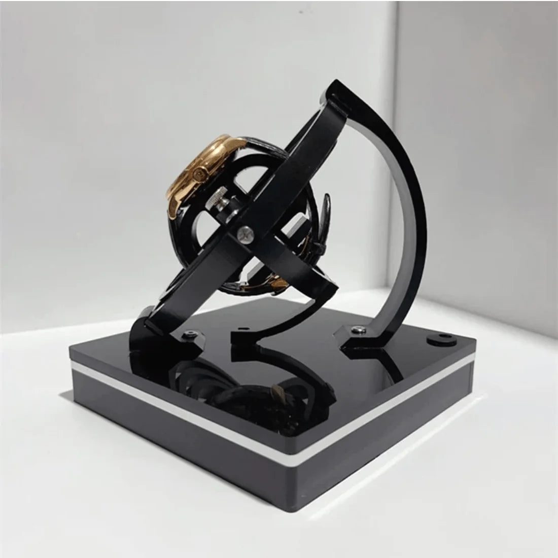 Automatic Watch Winder Quiet Motor Wooden Display Case
