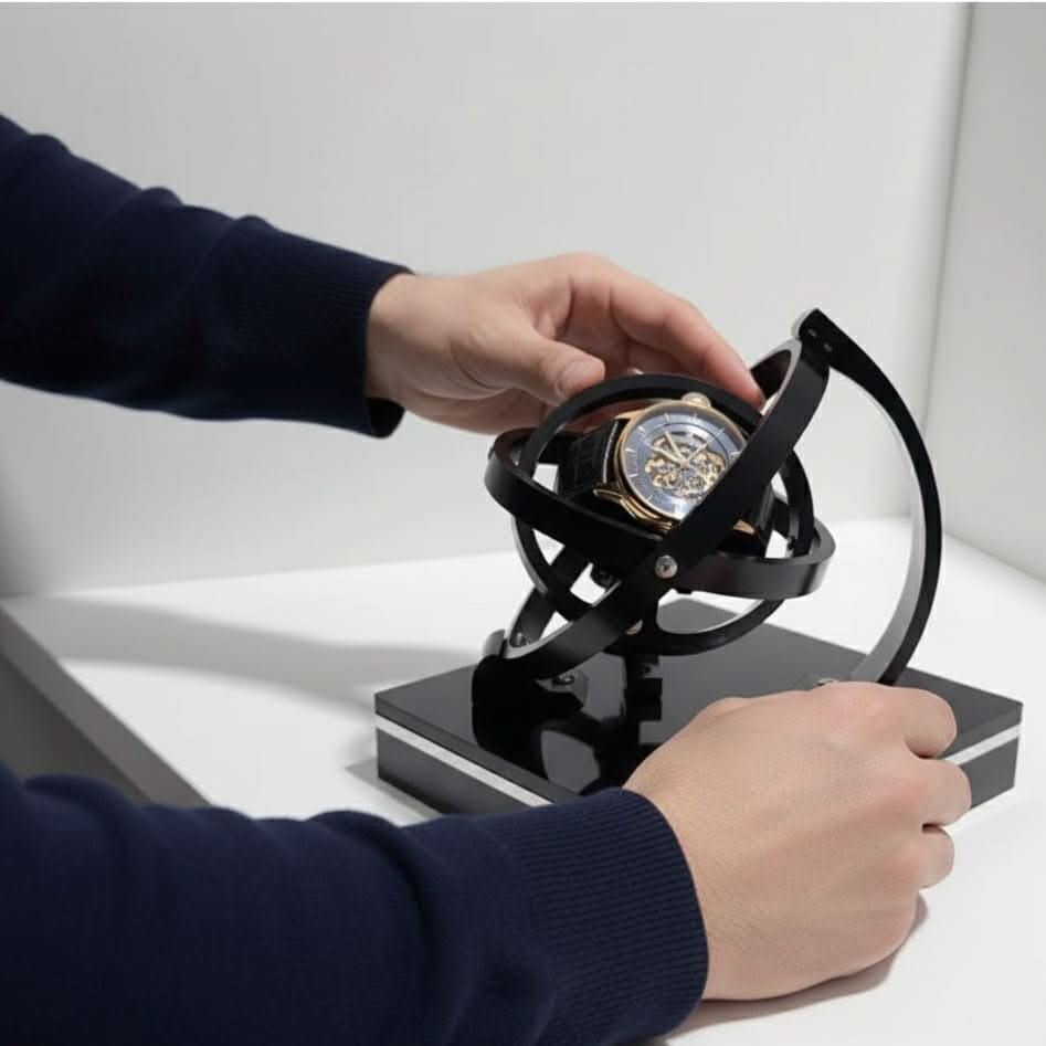 Automatic Watch Winder Quiet Motor Wooden Display Case