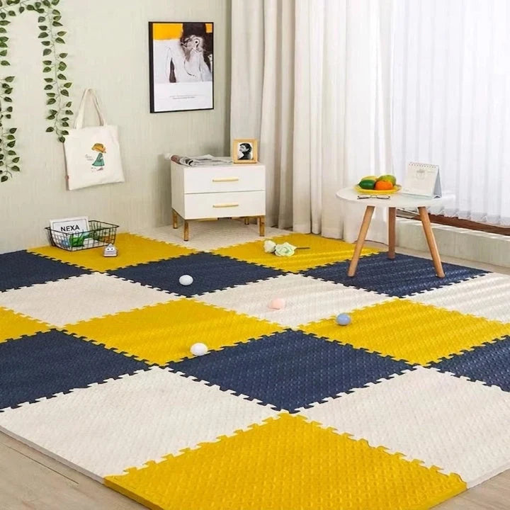 Baby Play Mat 12 Piece Interlocking Shock-Absorbing Non-Toxic Foam