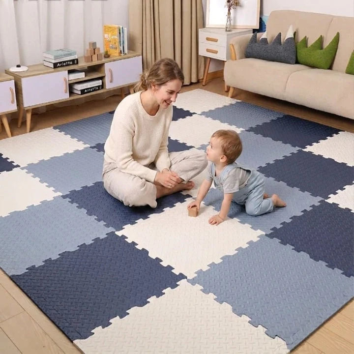Baby Play Mat 12 Piece Interlocking Shock-Absorbing Non-Toxic Foam