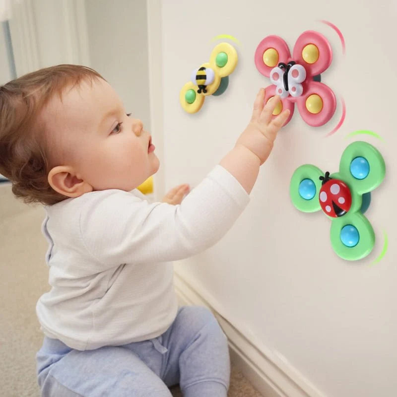 Baby Spinner Toy BPA-Free Push-to-Spin Set of 3