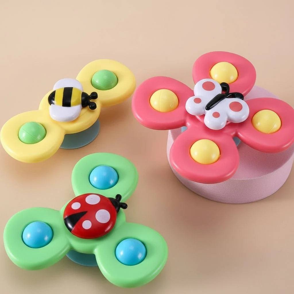 Baby Spinner Toy BPA-Free Push-to-Spin Set of 3