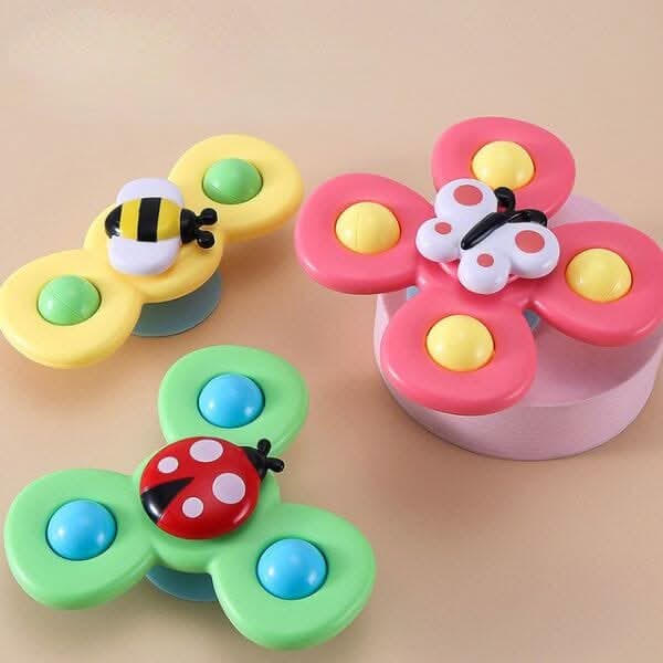 Baby Spinner Toy BPA-Free Push-to-Spin Set of 3