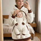 Babywearing Hoodie Teddy Texture Warm Carrier Layer
