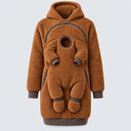 Babywearing Hoodie Teddy Texture Warm Carrier Layer