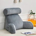 Back Support Pillow Integrated Armrests Adjustable Headrest Washable Cover