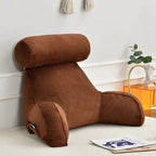 Back Support Pillow Integrated Armrests Adjustable Headrest Washable Cover