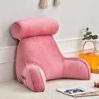 Back Support Pillow Integrated Armrests Adjustable Headrest Washable Cover