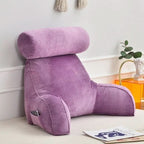 Back Support Pillow Integrated Armrests Adjustable Headrest Washable Cover