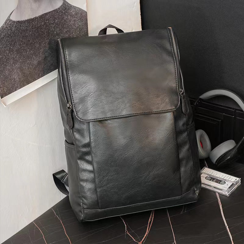 Backpack Anti-Theft Leather Multiple Compartments