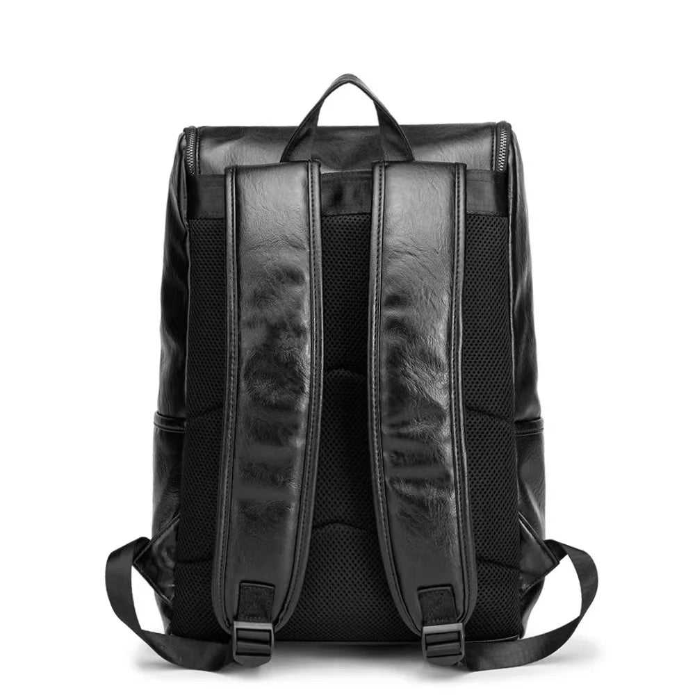 Backpack Anti-Theft Leather Multiple Compartments