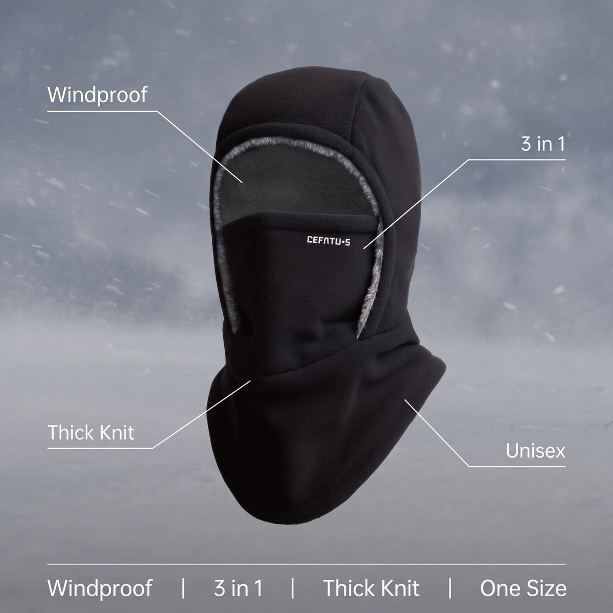 Balaclava One-Piece Windproof Quick-Drying Knit