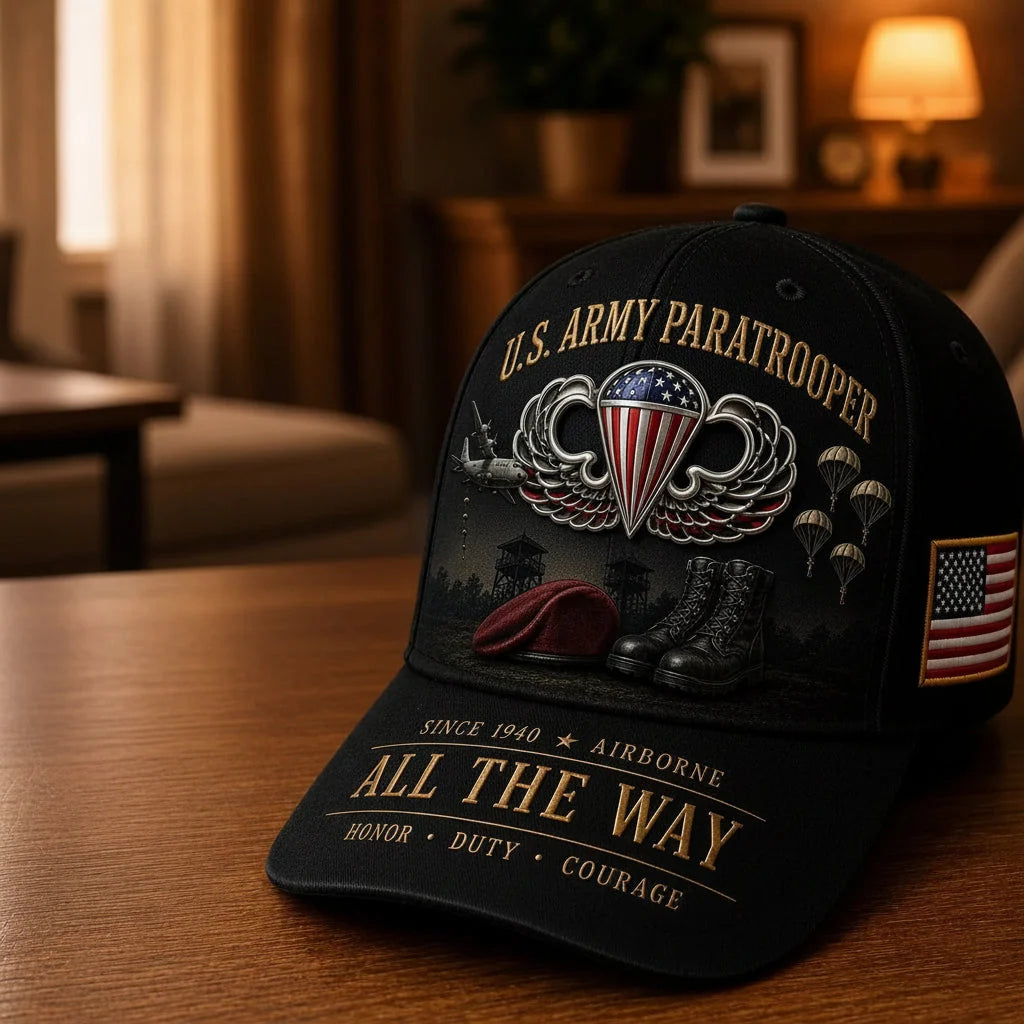 Baseball Cap Adjustable Fit Airborne Tribute