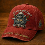Baseball Cap Washed Cotton Twill Distressed Adjustable Buckle