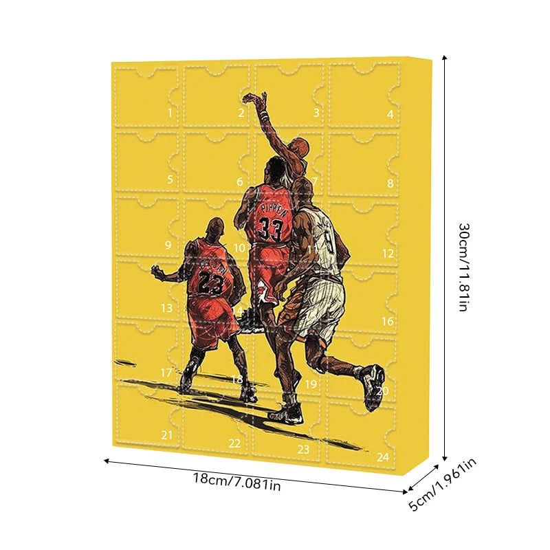 Basketball Advent Calendar 24-Day Countdown Collectible Ornaments