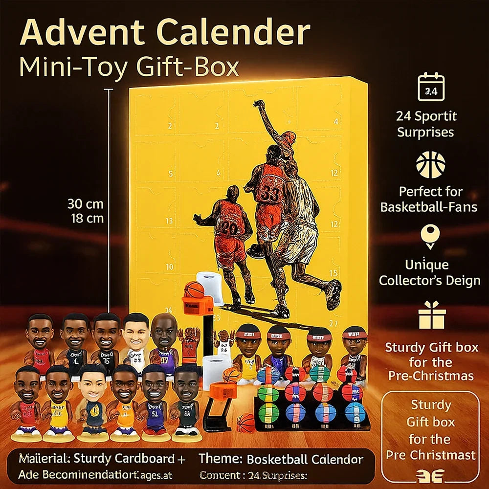 Basketball Advent Calendar 24 Mini Figures & Accessories