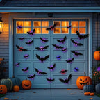 Bat Wall Stickers 3D LED Glow Residue-Free Adhesive
