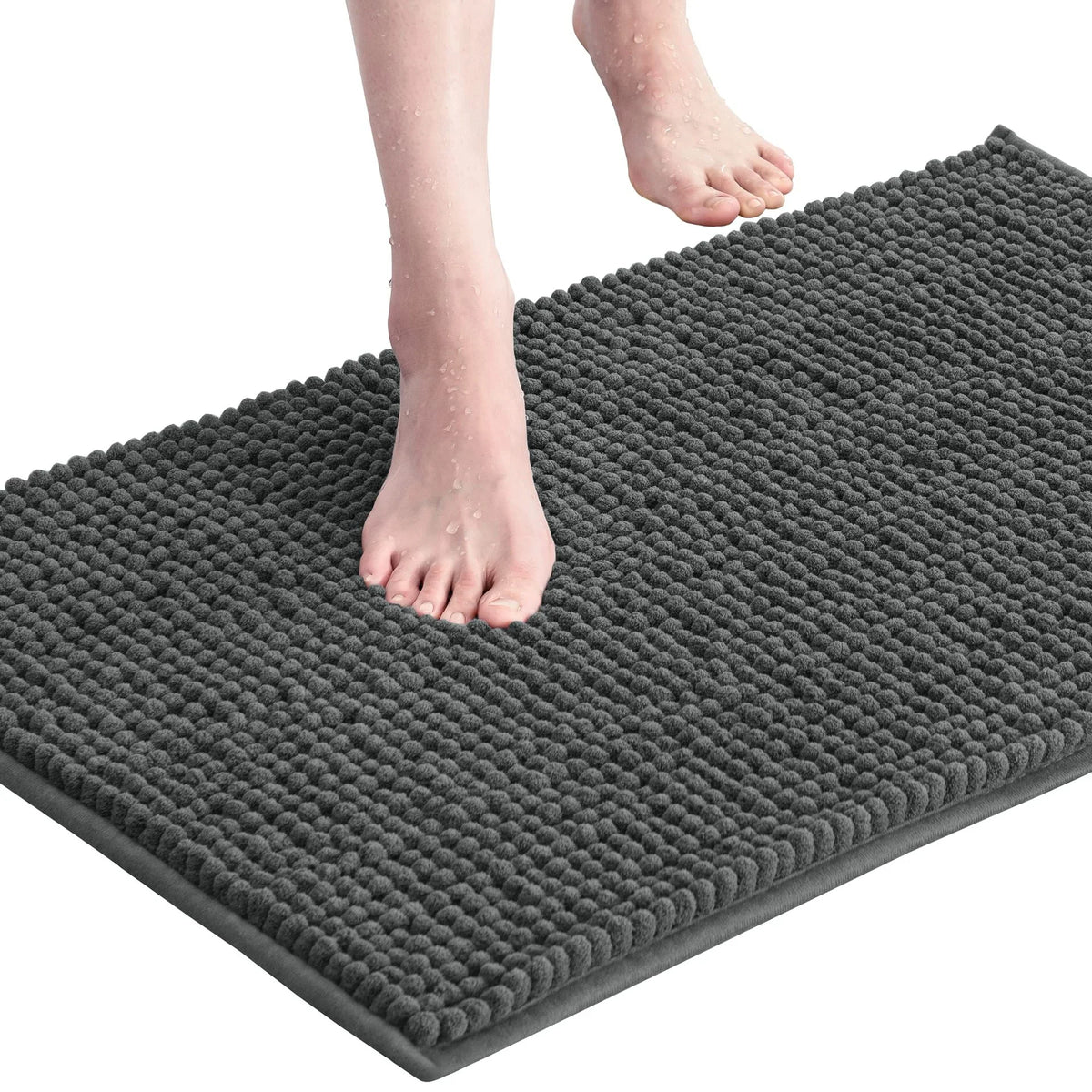 Bath Mat Absorbent Microfiber Non-Slip Backing Machine Washable