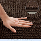 Bath Mat Absorbent Microfiber Non-Slip Backing Machine Washable