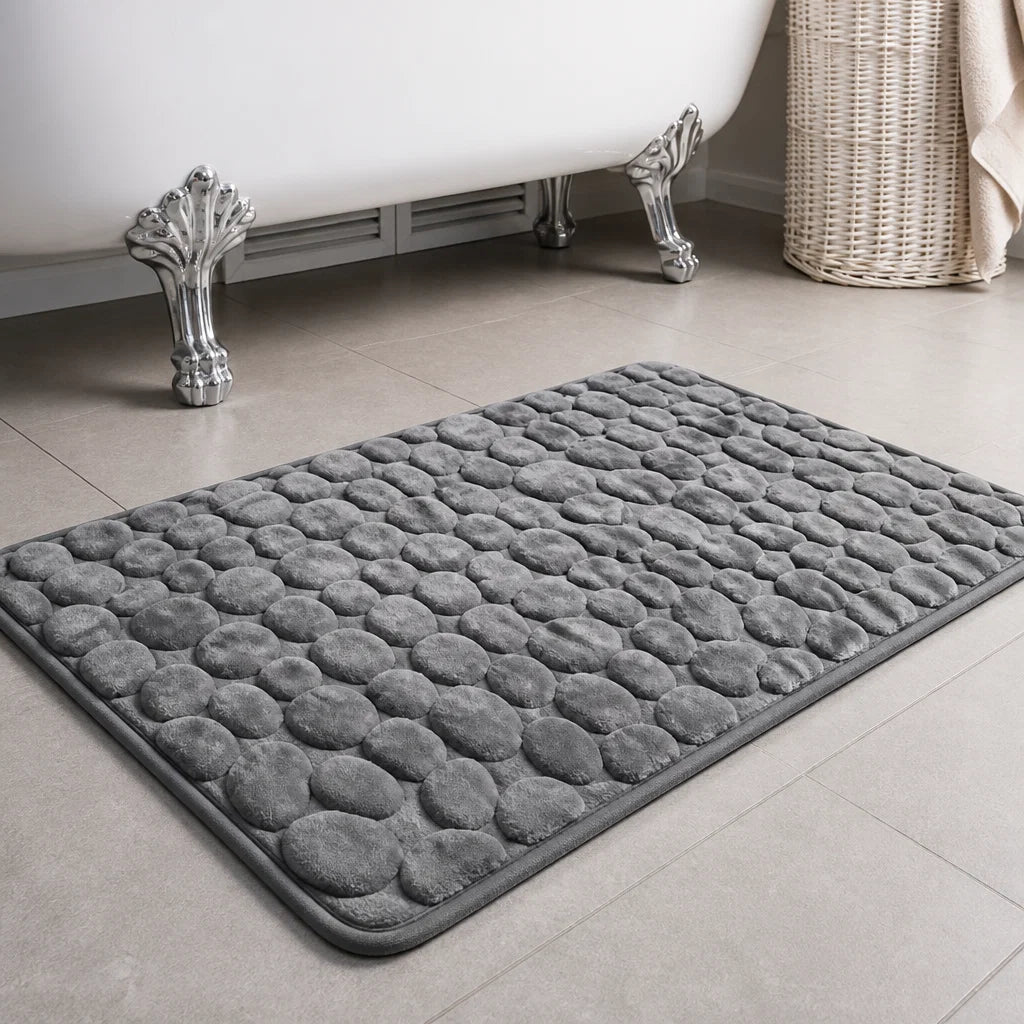 Bath Mat Cotton Terry Non-Slip Machine Washable
