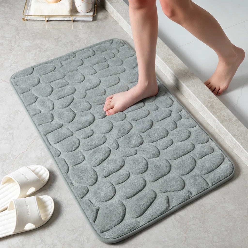 Bath Mat Cotton Terry Non-Slip Machine Washable