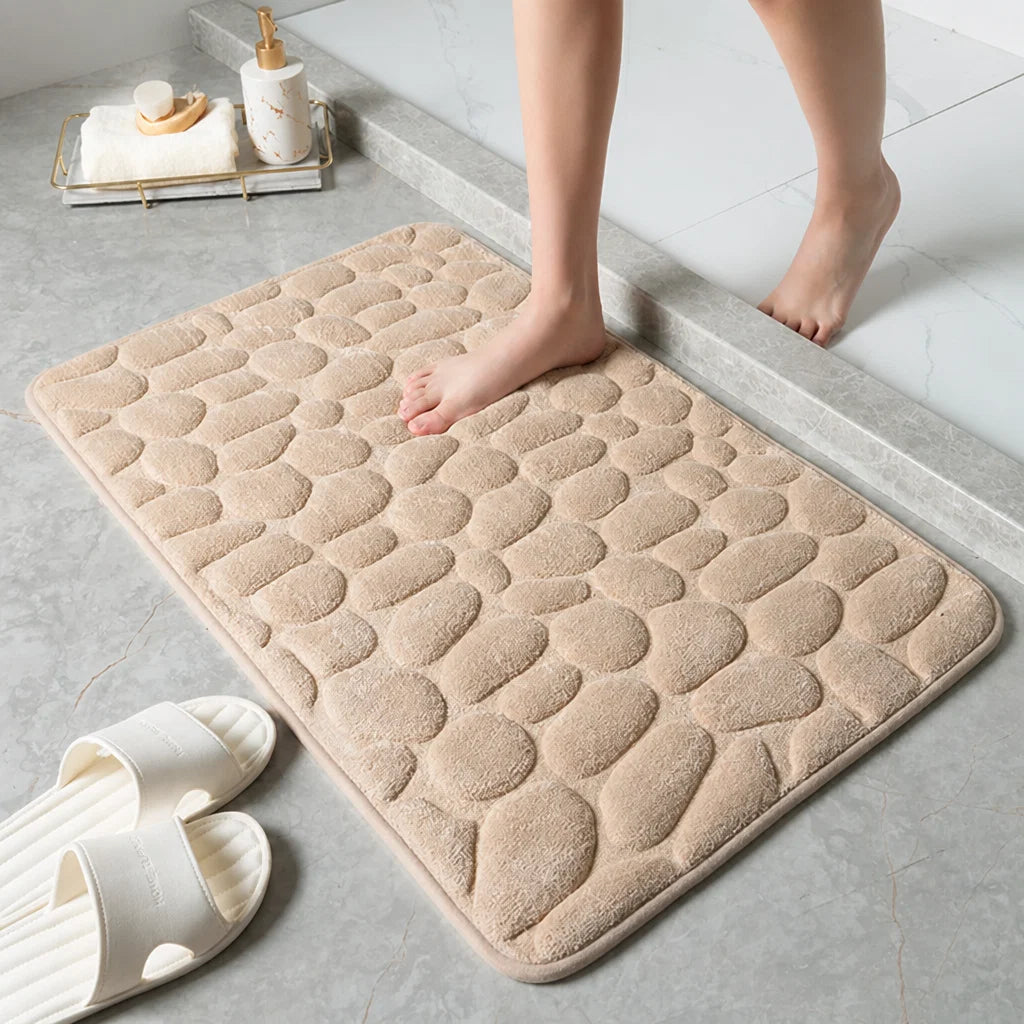 Bath Mat Cotton Terry Non-Slip Machine Washable