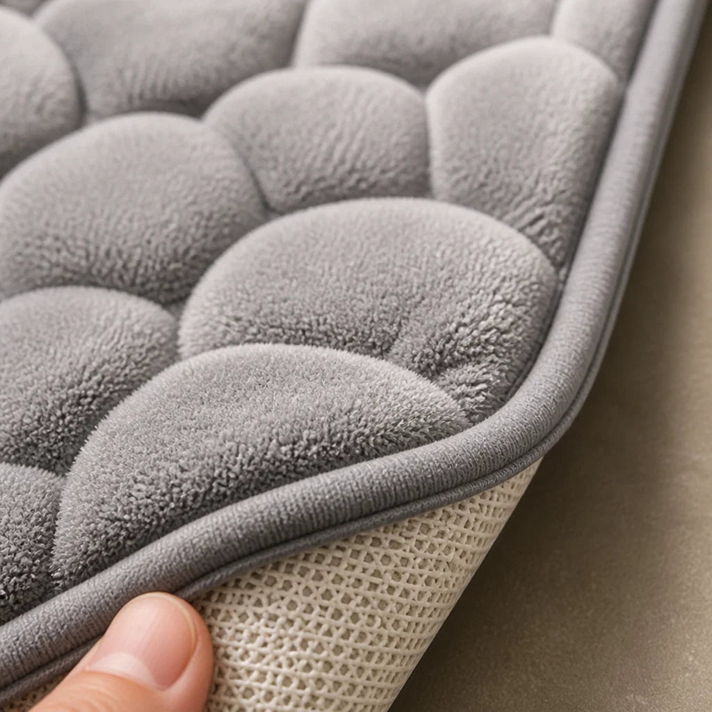 Bath Mat Cotton Terry Non-Slip Machine Washable