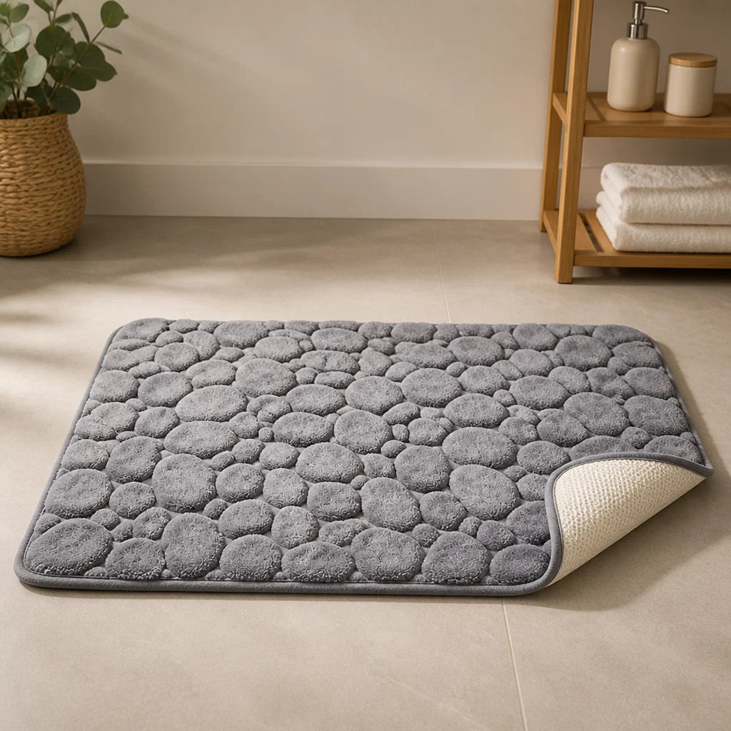 Bath Mat Cotton Terry Non-Slip Machine Washable