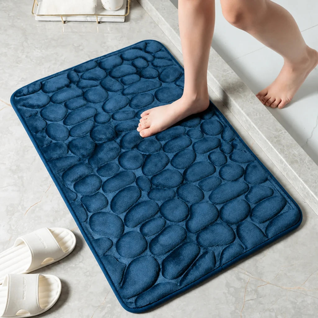Bath Mat Cotton Terry Non-Slip Machine Washable