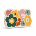 Bath Mat Floral Tufted Microfiber Absorbent Non-Slip