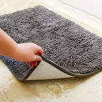 Bath Mat Microfiber Chenille Absorbent Non-Slip Backing