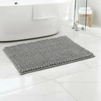 Bath Mat Microfiber Chenille Absorbent Non-Slip Backing