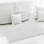 Bath Mat Microfiber Chenille Absorbent Non-Slip Backing