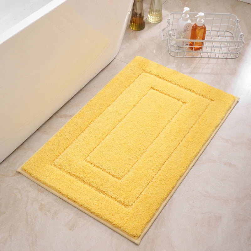 Bath Mat Plush Microfiber Absorbent Non-Slip Machine Washable