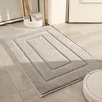 Bath Mat Plush Microfiber Absorbent Non-Slip Machine Washable