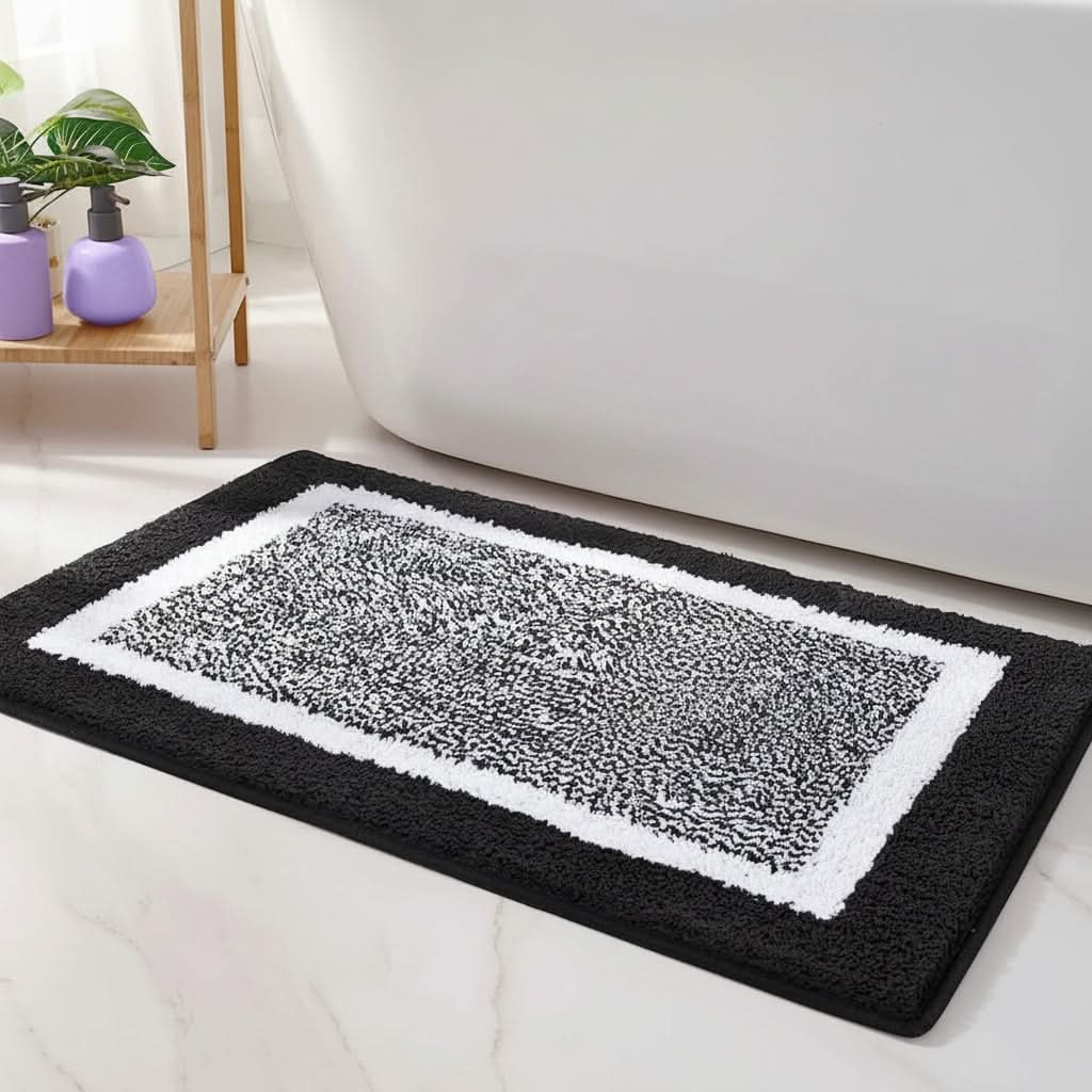 Bath Mat Plush Microfiber Non-Slip Machine Washable