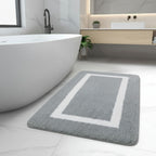 Bath Mat Plush Microfiber Non-Slip Machine Washable