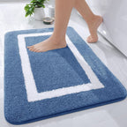 Bath Mat Plush Microfiber Non-Slip Machine Washable
