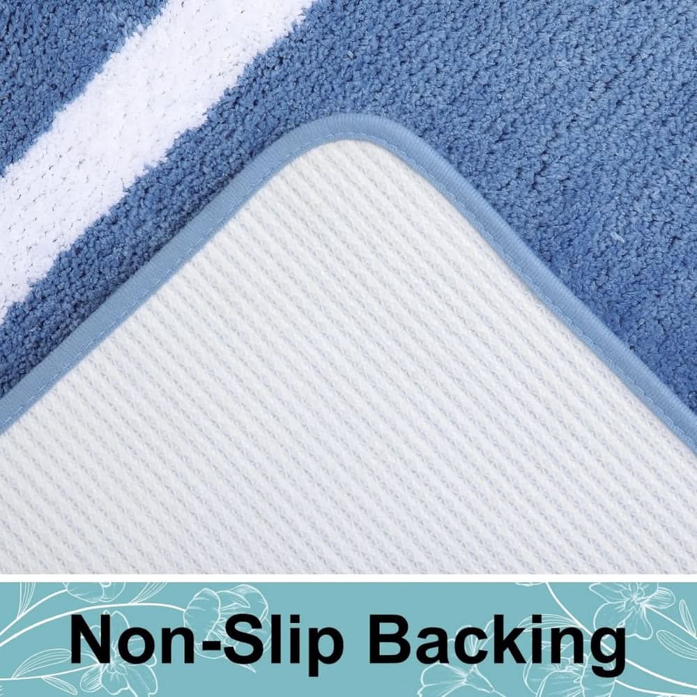 Bath Mat Plush Microfiber Non-Slip Machine Washable