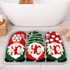 Bath Mat Plush Pumpkin Design Non-Slip Backing Machine Washable