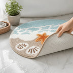 Bath Mat Quick-Drying Microfiber Non-Slip TPE Backing